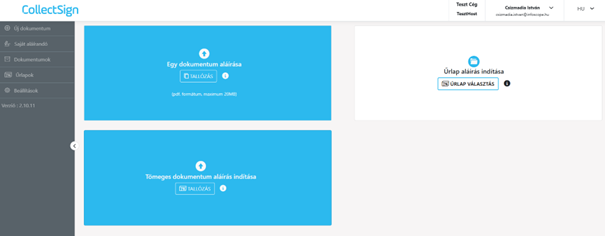 Kiválasztjuk a bal oldali menüsorból az Űrlapok lehetőséget és az új űrlap lehetőséget